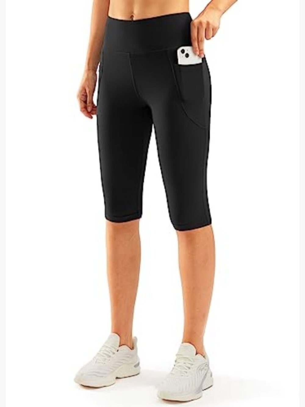 High Waisted Capri Leggings with Pockets Active Yoga Pants